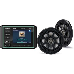 Kicker 46KMC5 Premium Marine Gauge-Style Source & 51PSC654 Powersports Speakers bundle - 1 of 4
