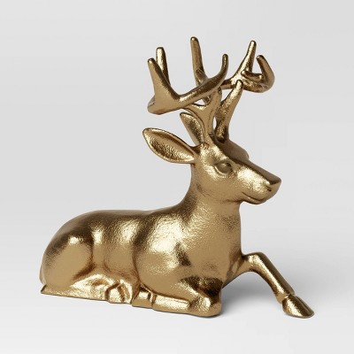 Sitting Deer Decorative Figurine Gold - Threshold™