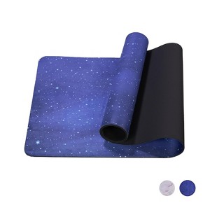 Yoga Mat, Exercise Yoga Mat Print with Non-Slip, 72" x 24" TPE Exercise Mat, Multi-Purpose Workout Mat for Women, Pilates Fitness and Floor Exercises - 1 of 4