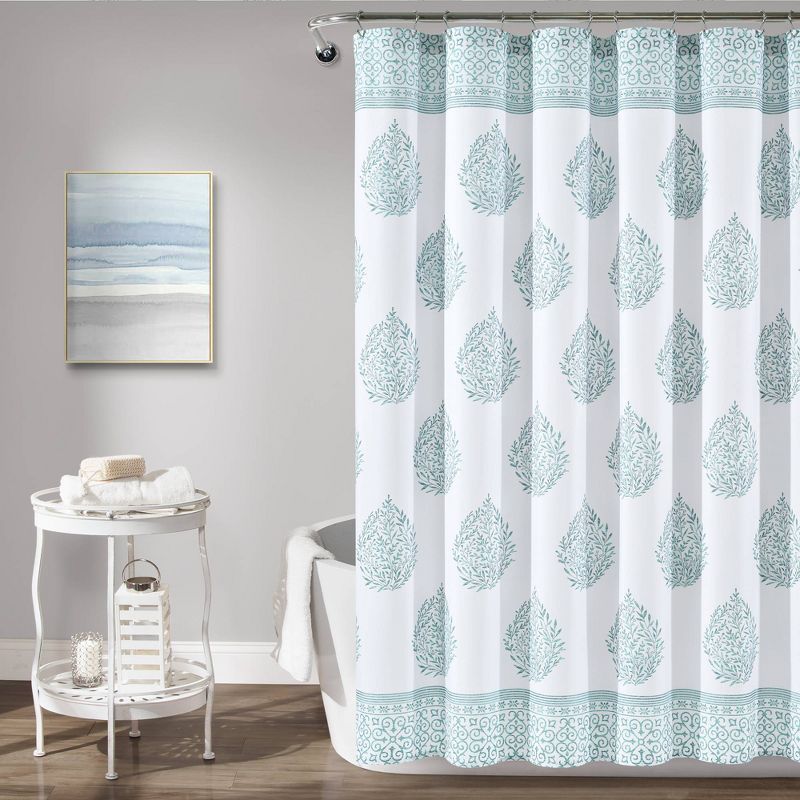 Teardrop Leaf Shower Curtain - Lush Décor, 1 of 8