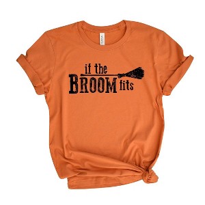 Simply Sage Market Women's If The Broom Fits Short Sleeve Graphic Tee - 1 of 4
