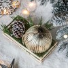 Whisen D3.9" Christmas Ball Ornaments, Glass Decorative Hanging Ball Christmas Tree Ornaments, Set of 6 - 4 of 4