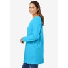 Woman Within Plus Size High Pile Fleece Sweatshirt Tunic - 4 of 4