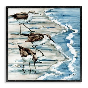 Stupell Industries Rockhampton Sandpipers Beach Ripples, 17" x 17" - 1 of 4