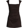 Lands' End Women's Chlorine Resistant Square Neck Ruched Swim Dress One Piece Swimsuit - 3 of 4