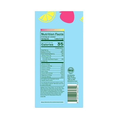 BLOOM NUTRITION Daily Hydration Electrolyte Stick Packs - Strawberry Lemonade - 8ct