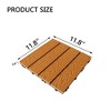11 PCS 11.7" X 11.7" Square Plastic Wood Deck Tiles with Texture, Outdoor Terrace Flooring,Orange - 4 of 4