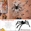 iMountek"49-Inch Poseable Halloween Spider with 126-Inch Tarantula Web & Creepy Outdoor Yard Decor"Black&White - 4 of 4