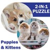 Spin Flip Puzzle: Puppies & Kittens 2L-  2-In-1: Double-Sided Puzzle,8+ - 2 of 4