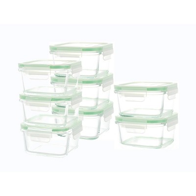 Kinetic Go Green Glassworks Square Food Storage Container Set - 27oz