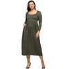 24seven Comfort Apparel Long Sleeve Empire Waist Pocket Maxi Dress - 2 of 4