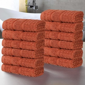 Zero Twist Cotton Waffle Honeycomb Medium Weight Bathroom Towel Set by Blue Nile Mills - 1 of 4