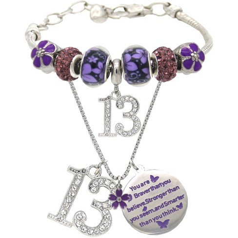 Girl's 11th Birthday Charm Bracelet, Personalized Gift, 11 Year Old