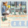 Lirago Kids Wood Table and 2 Chairs Set with Easy Wipe Tabletop Adjustable Height Children Activity Table Toddler Furniture Set with Storage Green - 4 of 4