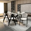 LeisureMod Savor Modern Dining Chair – Upholstered Side Chairs with Curved Back and Iron Frame Mid-Century Kitchen & Dining Room Chairs Set of 4 - 3 of 4
