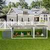 KTMBDW Chicken Coop Large Hen House for 8-10 Chickens Wooden Poultry Cage with Run and Nesting Box, Gray - 3 of 4