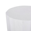 CAVINAS 18.5"Concrete Outdoor Side Table,Patio End Table,Eye-Catching Accent Table for Poolside,Porch&Living Room,Minimalist Outdoor Furniture,White - 3 of 4