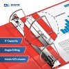 Davis Group 6pk 3" Premium Economy Round Ring Binders Red: 3 Inch D Ring, Hard Cover, 625 Sheet Capacity, 2 Pockets - image 3 of 4