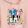 Women's - Disney - Mickey Oh Boy 90s Cropped Graphic Hoodie - 2 of 3