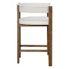 Christopher Knight Home Set of 2 Adrian Rubberwood Upholstered Open Back Counter Height Barstools Beige/Walnut - 4 of 4