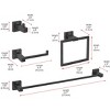 Elegant Lighting Isla 4-Piece Bathroom Hardware Set in Matte Black - 2 of 4