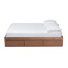 Wren 3 Drawer Storage Bed Frame Walnut - Baxton Studio - image 3 of 4