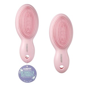 Conair Pro Compact Detangling Hair Brush - All Hair - Pink - 1 of 4