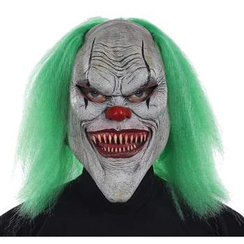 Seasonal Visions Mens Scary Evil Clown Costume Mask - 15 in. - White
