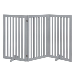 unipaws Classic Indoor Dog Gate Wooden Pet Safety Gate - 1 of 4