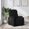 vidaXL Black Fabric Massage Recliner Chair-Elderly-Friendly Lounge with Manual Recline, Cup Holders, Vibrating Massage Without Heat, for Living Room - 2 of 4