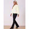 Allegra K Women's Faux Fur Single Breasted Long Sleeve Plush Warm Winter Coat - 4 of 4
