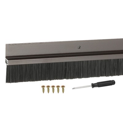 Unique Bargains Aluminum Alloy H-Shape Holder PP Bristle Rust-resistant Door Sweep 1 Pc
