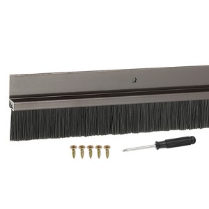 Unique Bargains Aluminum Alloy H-Shape Holder PP Bristle Rust-resistant Door Sweep 1 Pc - 1 of 3
