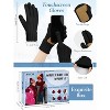 ZUPPAD 4-in-1 Women Winter Beanie Hat Scarf Touchscreen Gloves Ear Warmer Set Fleece Lined Warm Knit Skull Cap with Pom Pom - 2 of 4
