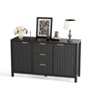 Gymojoy 47" Storage Cabinet Fluted Sideboard Buffet Cabinet with Storage w/ 2 Doors and 3 Drawers - 2 of 4