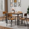 NicBex 4/5-Piece Industrial Style Dining Set Dining Table & Chairs for Kitchen,Restaurant,Modern Dinette Set with Metal Frame - 3 of 4