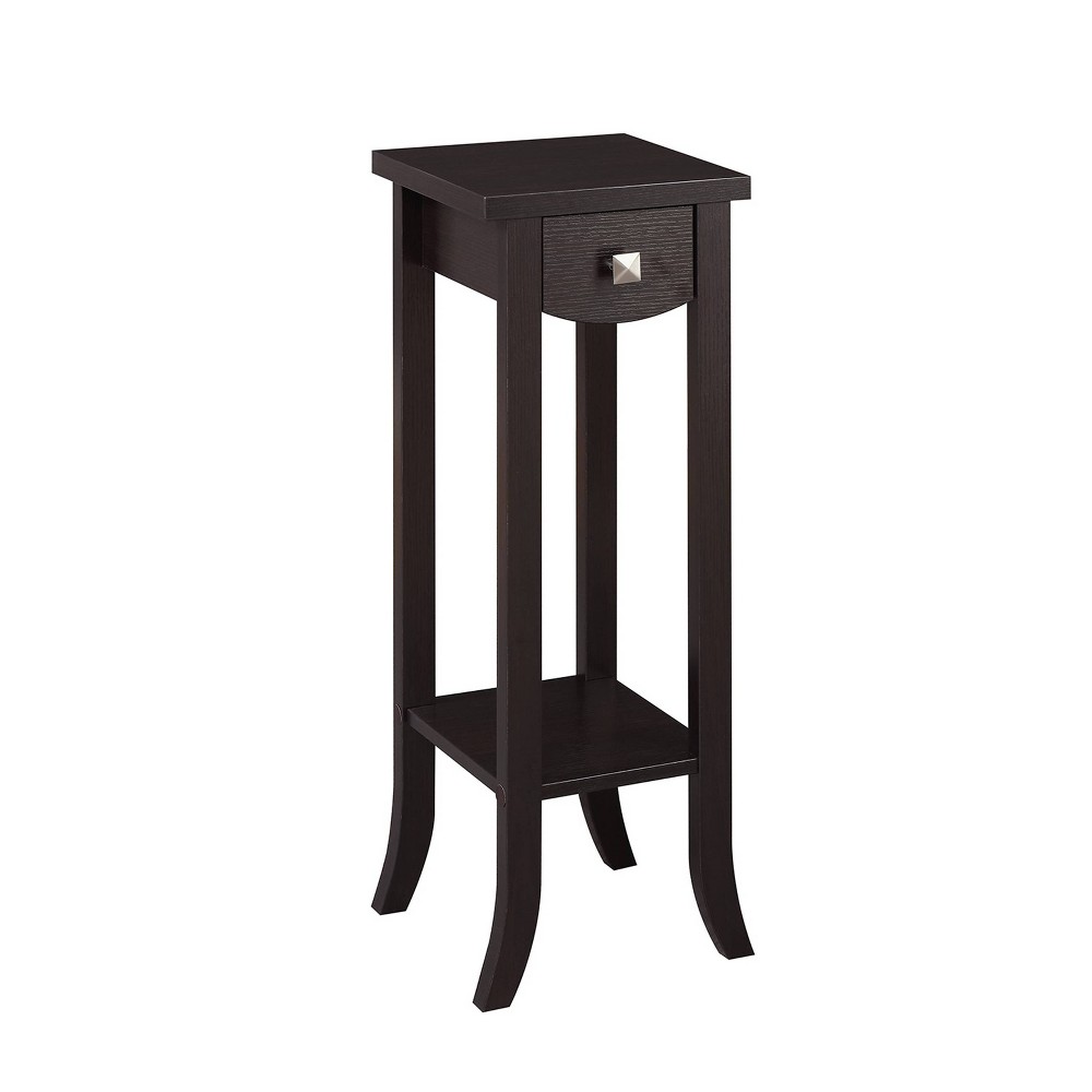 Photos - Wardrobe 32" Newport Prism Tall 2 Tier Plant Stand Espresso - Breighton Home