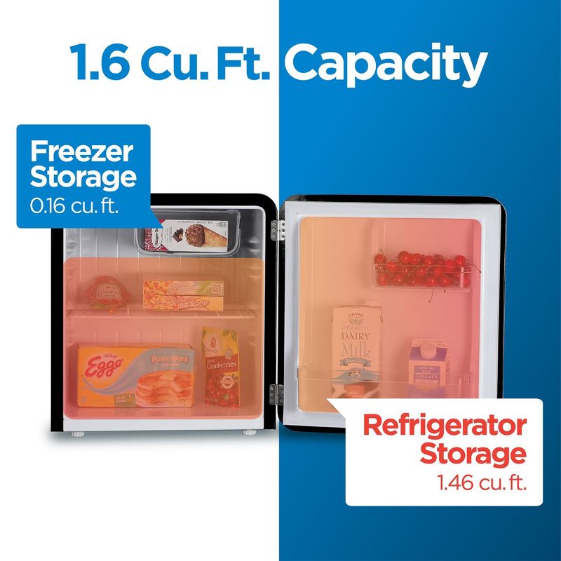 COMMERCIAL COOL Retro Refrigerator 1.6 Cu. Ft., 3 of 8