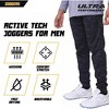 Ultra Performance Mens 3 Pack Joggers | Mens Marled Colored Athletic Bottoms with Pockets - 4 of 4
