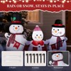 Angel Sar 6.2FT Inflatable Snowman Family Christmas Decoration, LED Lighted Blow Up Yard Decor with Bunting, Outdoor Indoor Holiday Display - 4 of 4