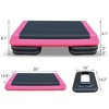 SEVOBAL Adjustable Workout Aerobic Stepper in Fitness Exercise Step Platform Trainer Workout Aerobic Exercise Step Platform, Pink, 30"*13.8"*4" - 4 of 4
