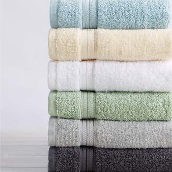 Zero-twist, 100% Combed Cotton Ribbed Bath Towel Set (4 Pack Bath, White) :  Target