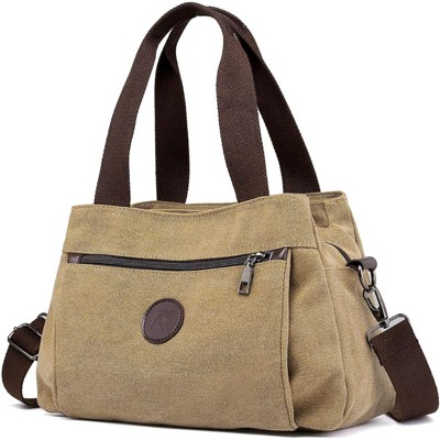 BEAFUP Hobo Handbags:Canvas Crossbody Bag with Multi-Compartment Design for Women, Medium Satchel with Vintage Charm