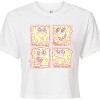 Women's - Spongebob Squarepants - Cute Face Grid Cropped Graphic T-Shirt - 2 of 4