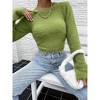 Women's Fuzzy Open Back Sweater - Miss Sparkling - 3 of 4