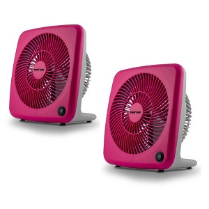 FanFair 2-Pack 7" Personal Fan with Adjustable Speed, Pink - 1 of 2