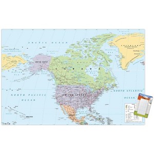 Trends International North America Map 2024 Unframed Wall Poster Prints - 1 of 4