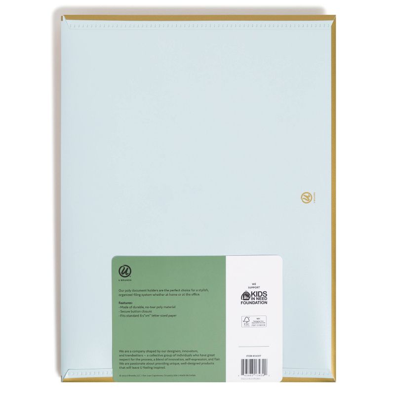U Brands 3ct Poly Document Holders with Snap Cover Pastels, 3 of 7