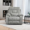 Oversized Chenille Power Lift Recliner Chair with Dual OKIN Motors, Massage, Heating, 180¡ã Lay Flat, and 2 Cup Holders - 4 of 4