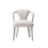 Manhattan Comfort Palmer Modern Tweed Upholstered Dining Armchair Ivory - 2 of 4